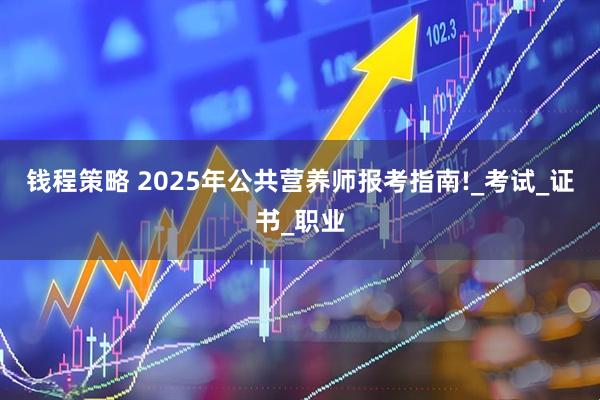 钱程策略 2025年公共营养师报考指南!_考试_证书_职业