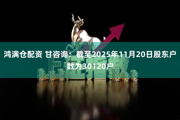 鸿满仓配资 甘咨询：截至2025年11月20日股东户数为30120户